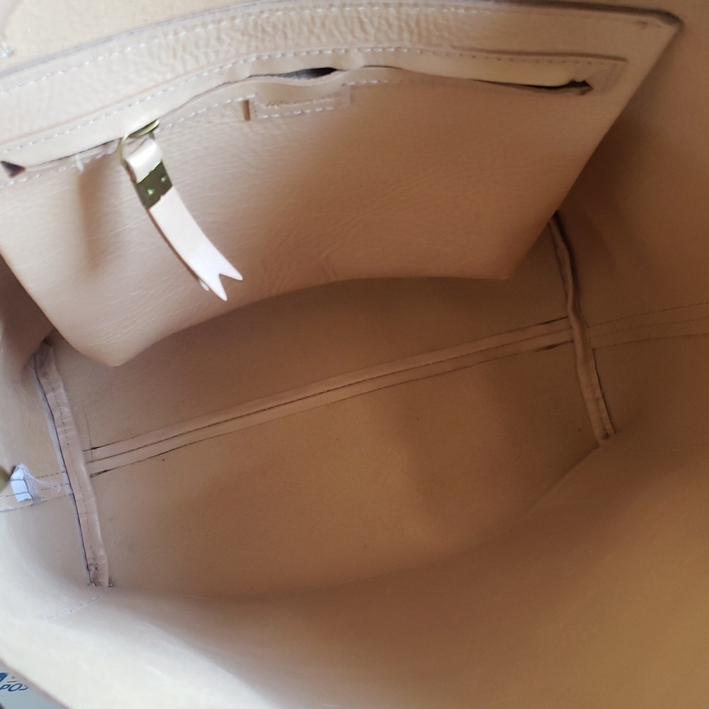 Madewell Peach Soft Leather Tote Crossbody Bag - Picture 7 of 8